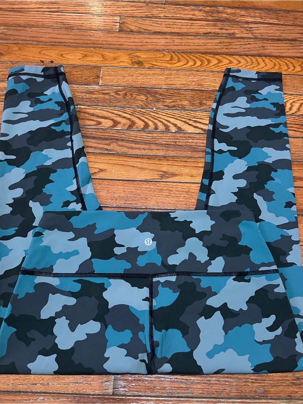 lululemon athletica Kids Teal & Navy Camo Leggings